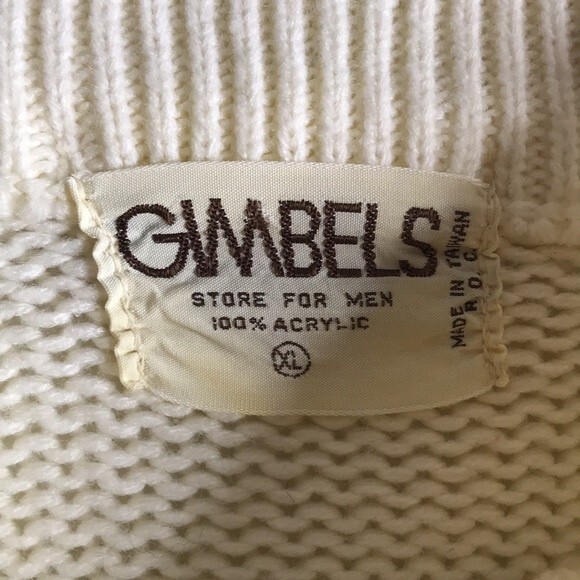 vtg gimbels cable knit pullover sweater 100% acrylic size XL cozy soft - Picture 7 of 12